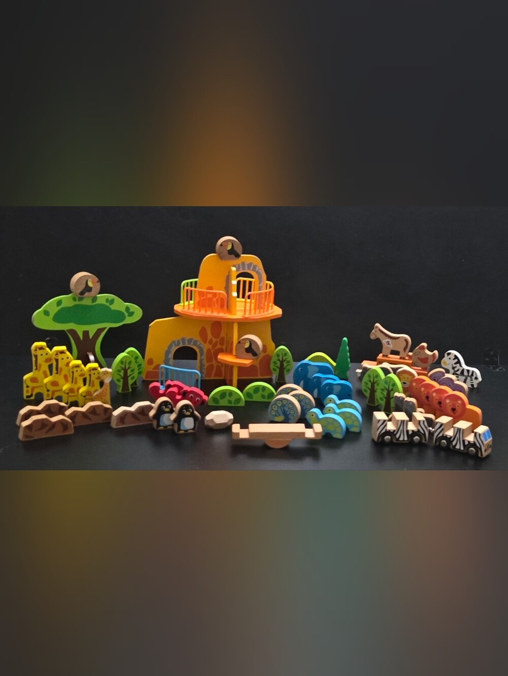 Imaginarium Discovery Wooden Zoo Animal Playset And Accessories Lot